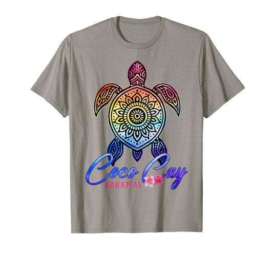 Coco Cay Tie Dye Sea Turtle T-Shirt Bahamas Beach Vacation T-Shirt