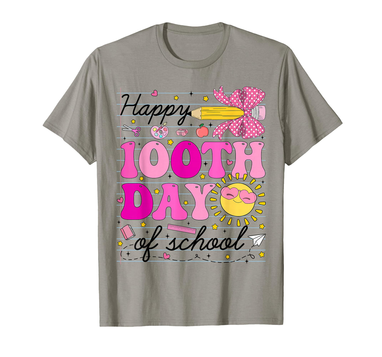 Happy 100 Days of School Coquette 100th Day Teachers Girls T-Shirt
