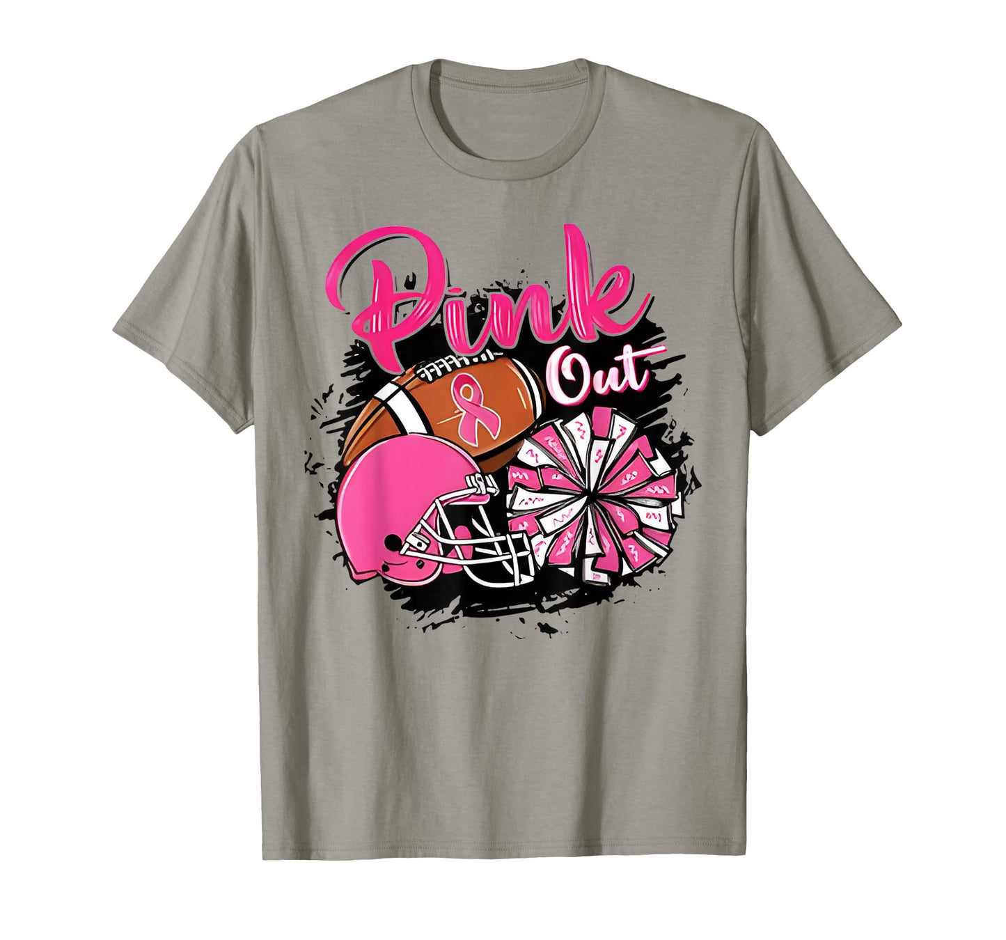 Pink Out Tackle Breast Cancer Awareness American Football T-Shirt