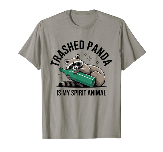 Trashed Panda Spirit Animal Funny Raccoon Meme Humor Vibe T-Shirt