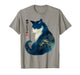 Zen Cat Living The Present Japanese Style Retro Meme Cat T-Shirt