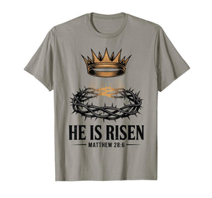 He is Risen Jesus Crown Thorns Christian Easter Toddler Boy T-Shirt