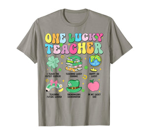 One Lucky Teacher St. Patrick's Day Irish Teacher Lucky Era T-Shirt