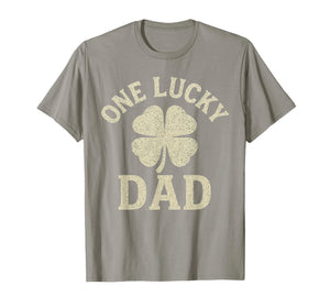 One Lucky Dad St Patricks Day Funny Vintage Papa Father Men T-Shirt