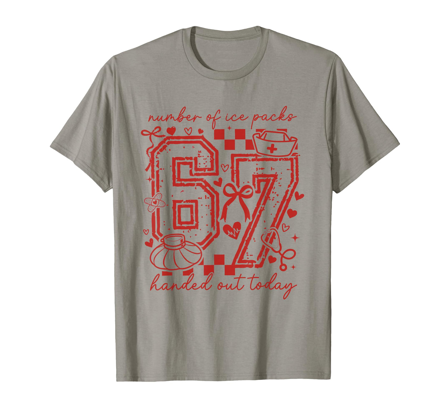 Coquette 67 School Nurse Valentine's Day Elementary Nursing T-Shirt