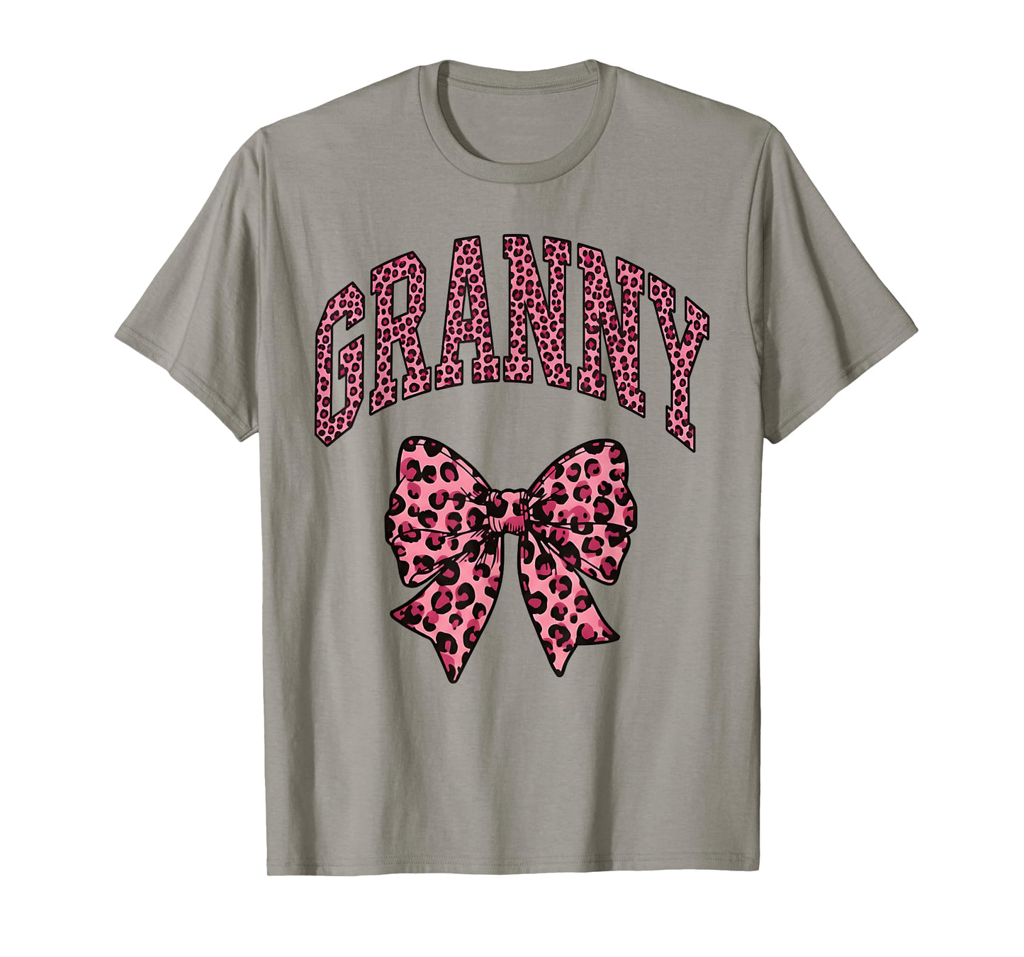 Granny Leopard Bow Design - Cute Grandma T-Shirt