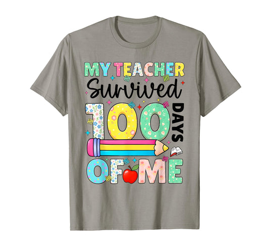 My Teacher Survived 100 Days of Me Dab 100 Days of School T-Shirt