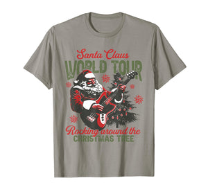 Santa Claus World Tour Rocking Around The Christmas Tree T-Shirt