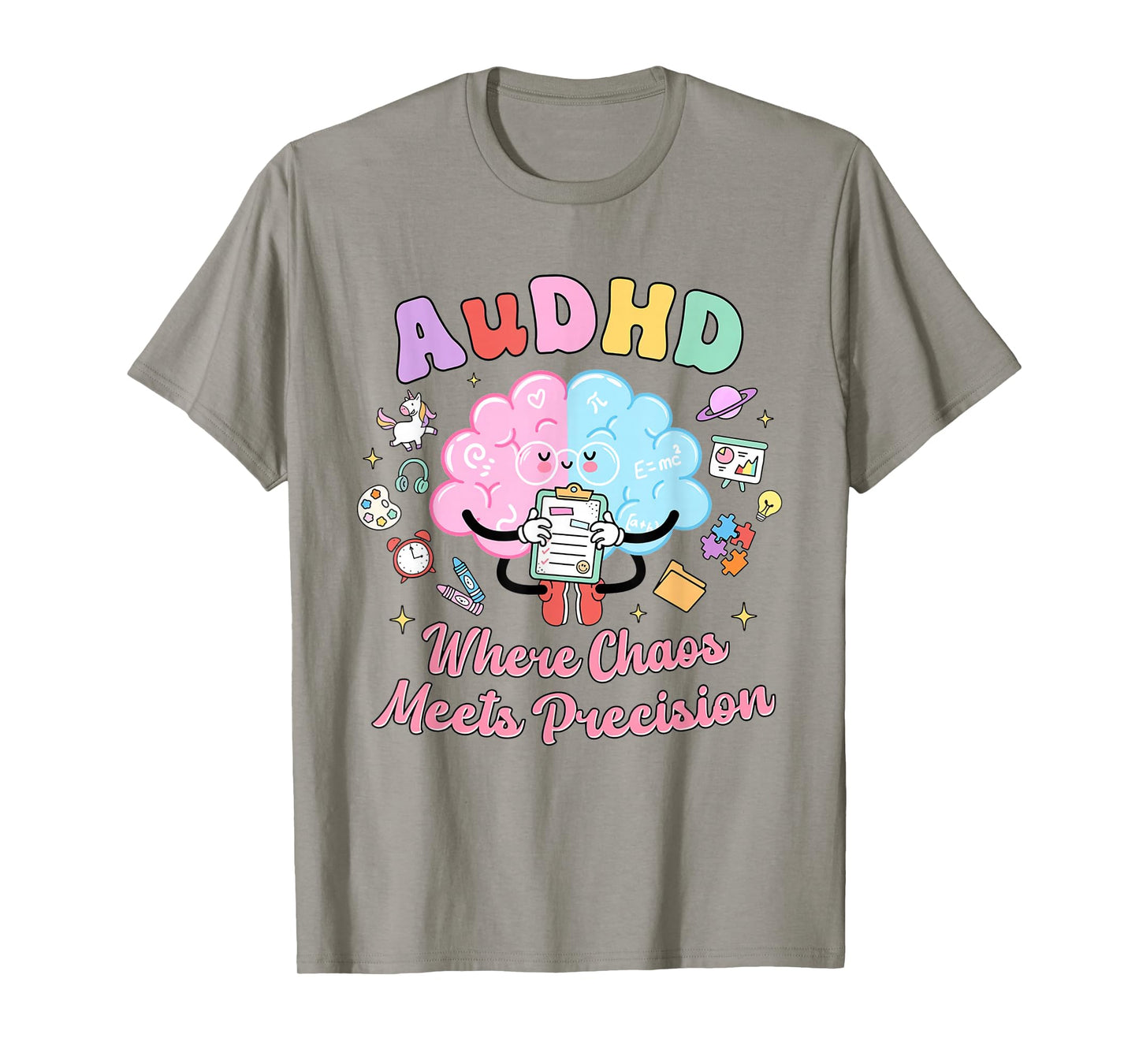 Neurodiversity Cute ADHD Autism AuDHD Neurospicy Teacher T-Shirt