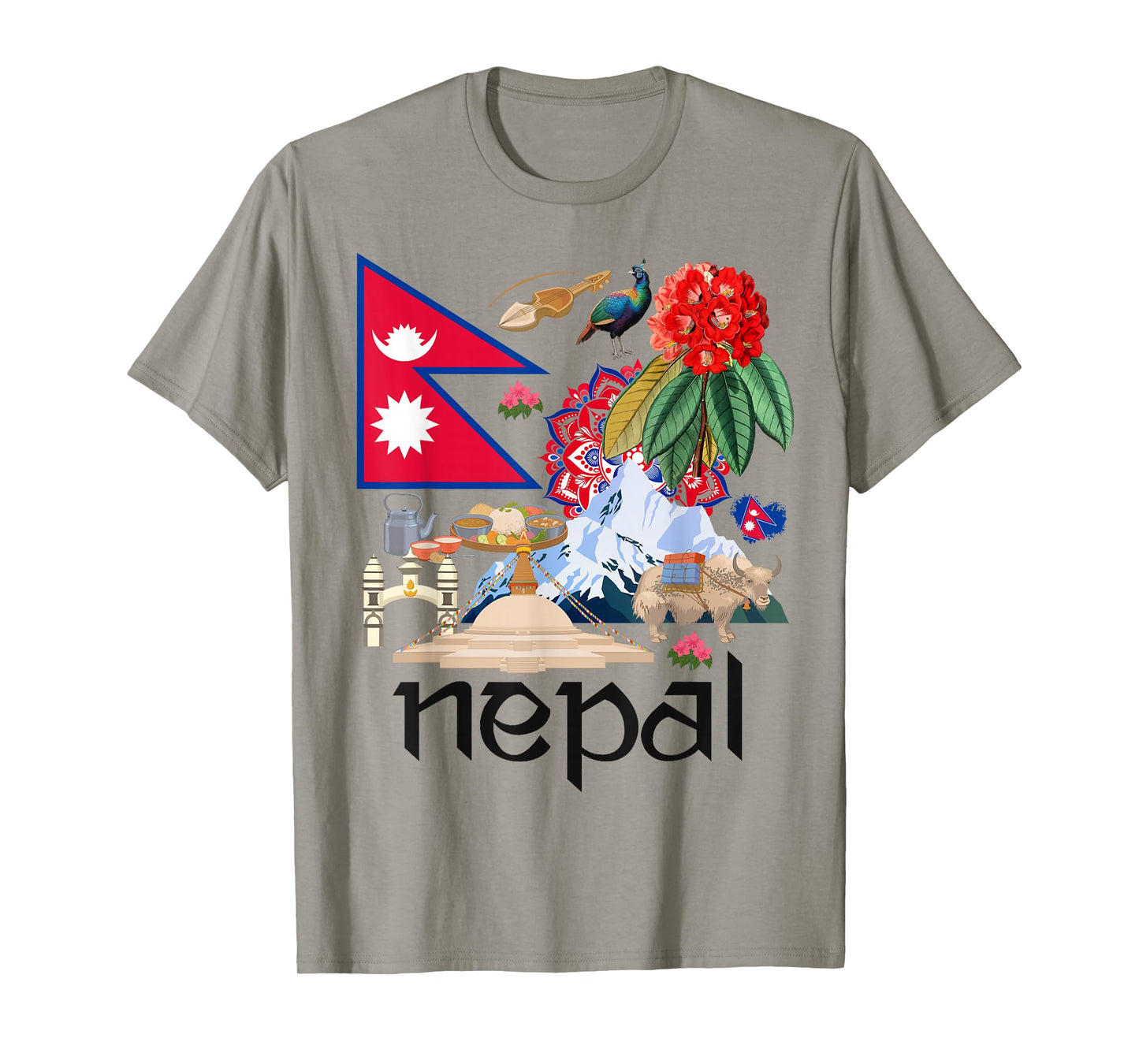 Nepal Flag Outfit Idea for Kids Nepalese Nepali Heritage T-Shirt