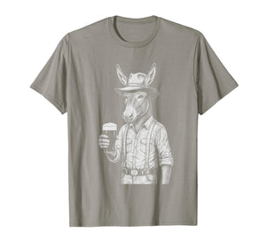 Donkey Funny St. Patrick’s Day – Irish Drink Glass Graphic T-Shirt
