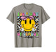 Groovy Face 100 Days of School Vibes 100th Day Bandana Girl T-Shirt