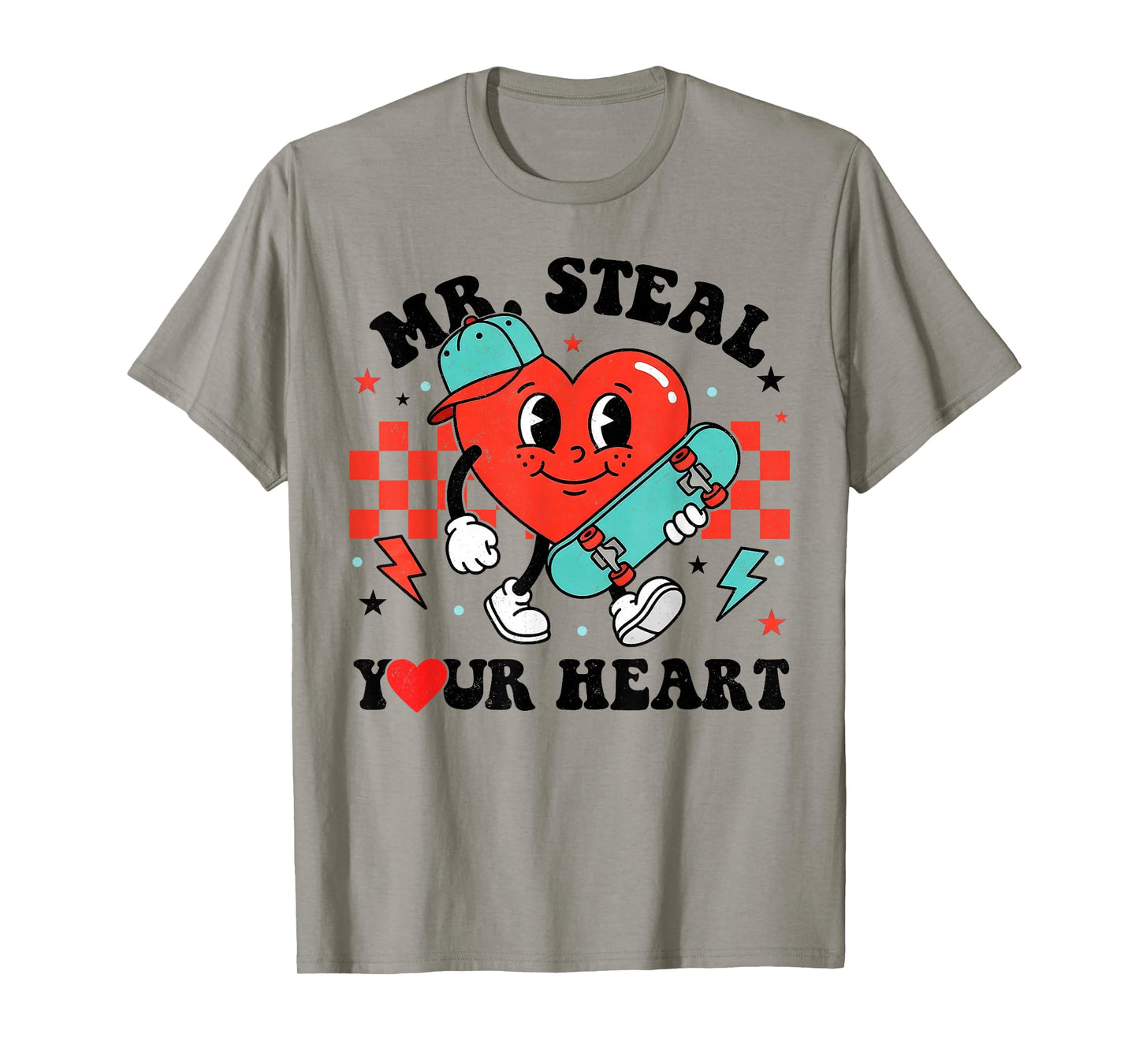 Mr Steal Your Heart for Boys Toddlers Valentine's Day Kids T-Shirt