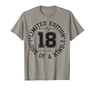 18 Year Old Gifts Vintage 2008 Limited Edition 18th Birthday T-Shirt