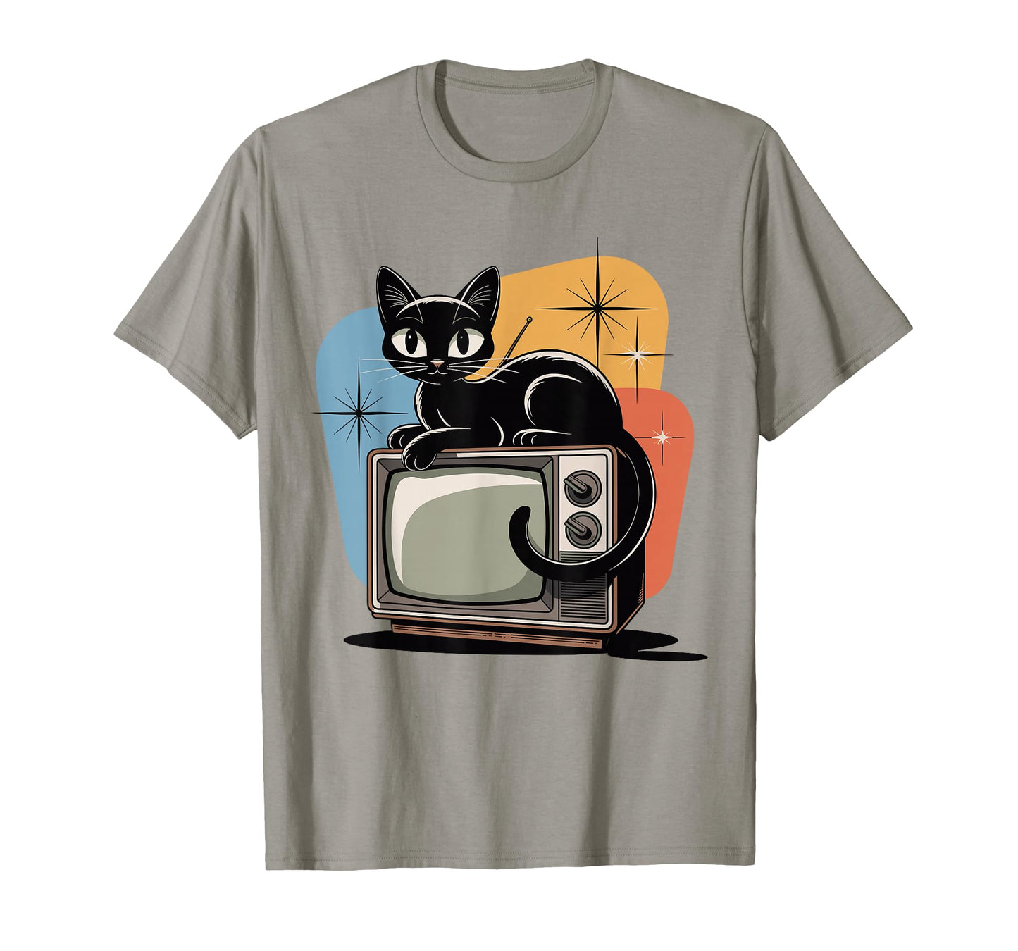 Atomic Age, Retro Cat, Vintage & Modern Mid-Century TV T-Shirt