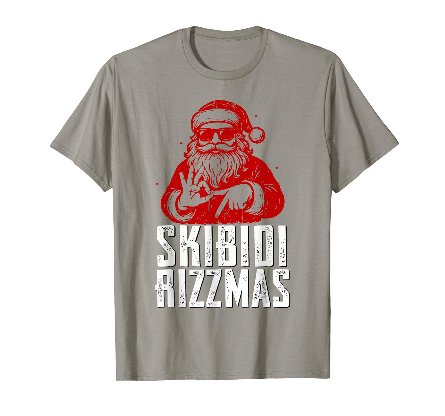 Vintage Skibidi Rizzmas Funny Meme Six Seven Santa 6-7 T-Shirt