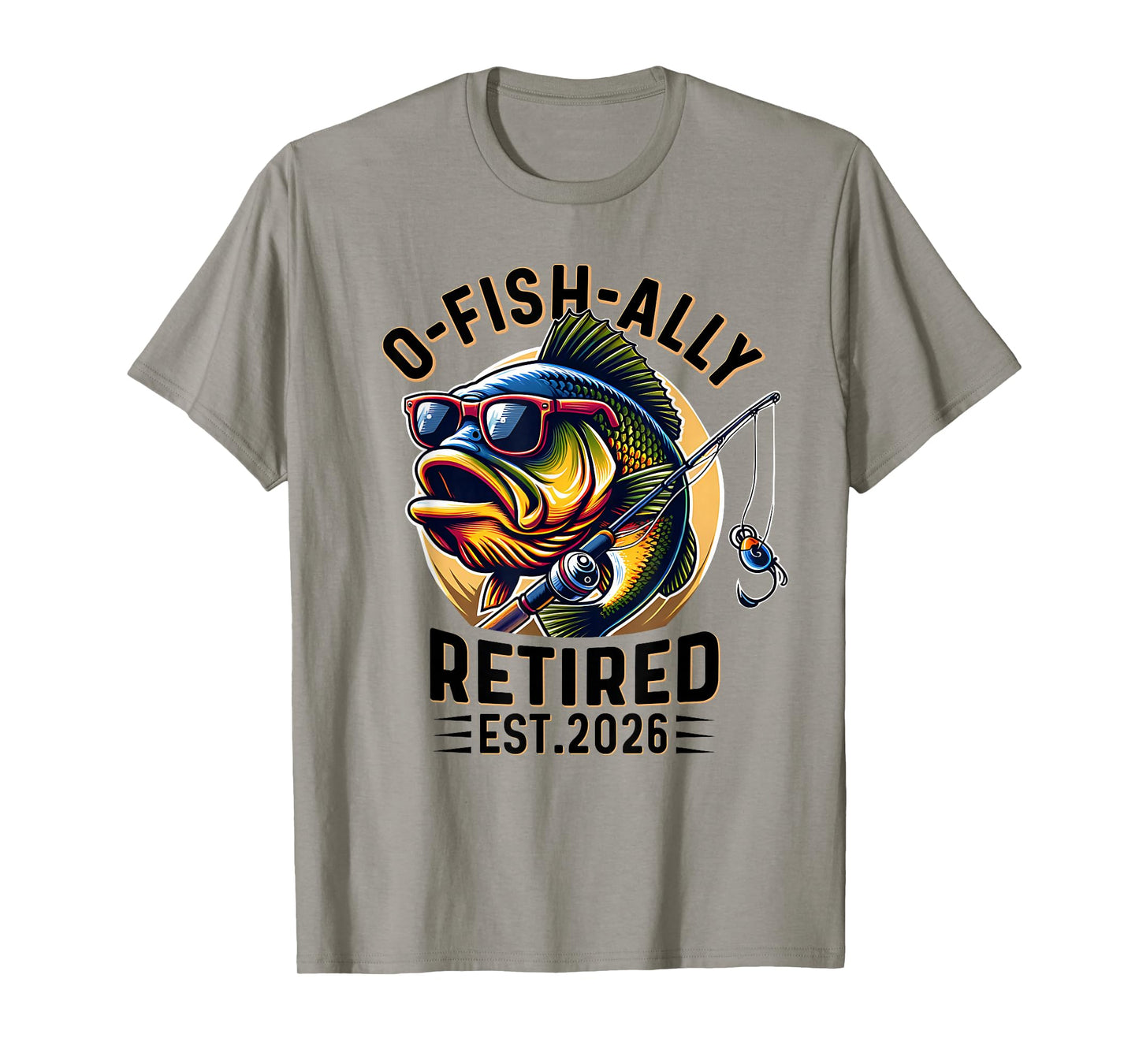 Ofishally Retired 2026 Retirement Men Fisherman Funny T-Shirt