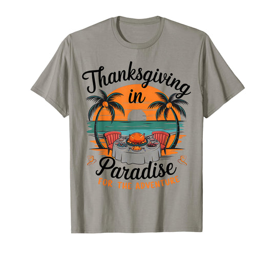 Thanksgiving Beach Paradise Holiday Tropical Travel T-Shirt