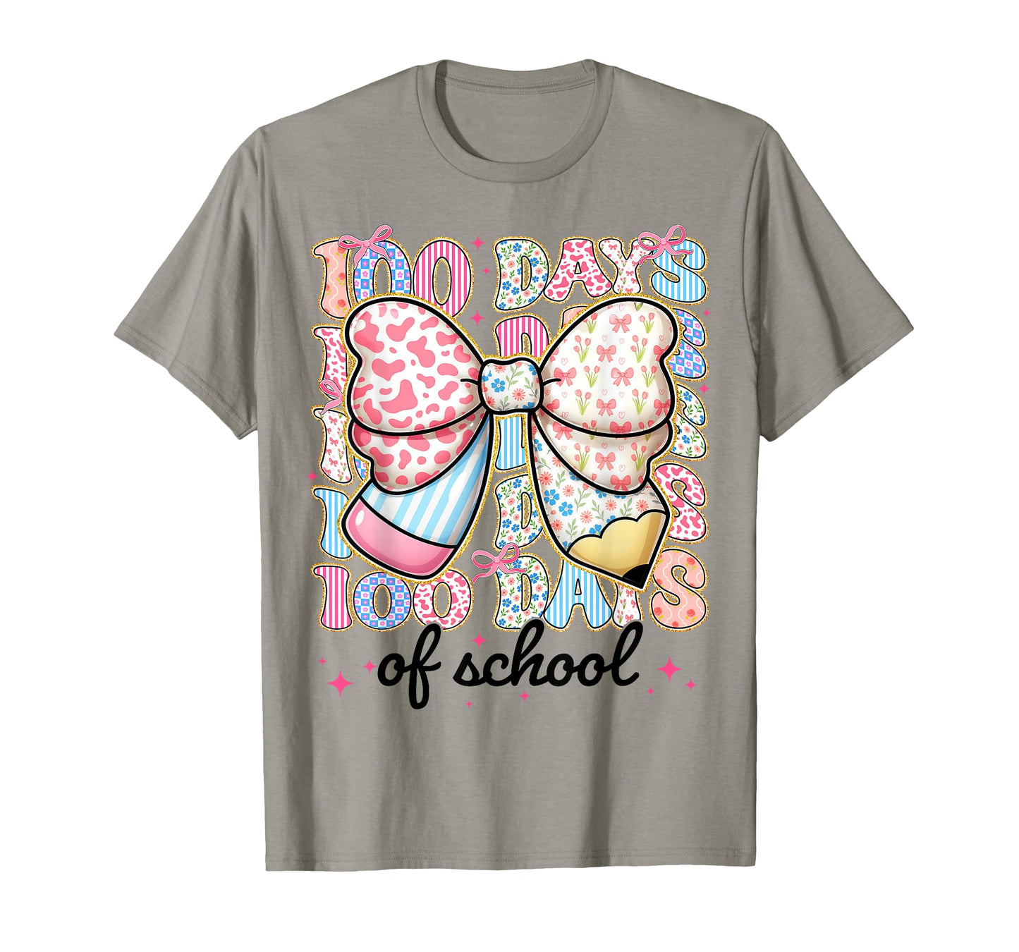 Happy 100 Days of School Coquette 100th Day Teachers Girls T-Shirt
