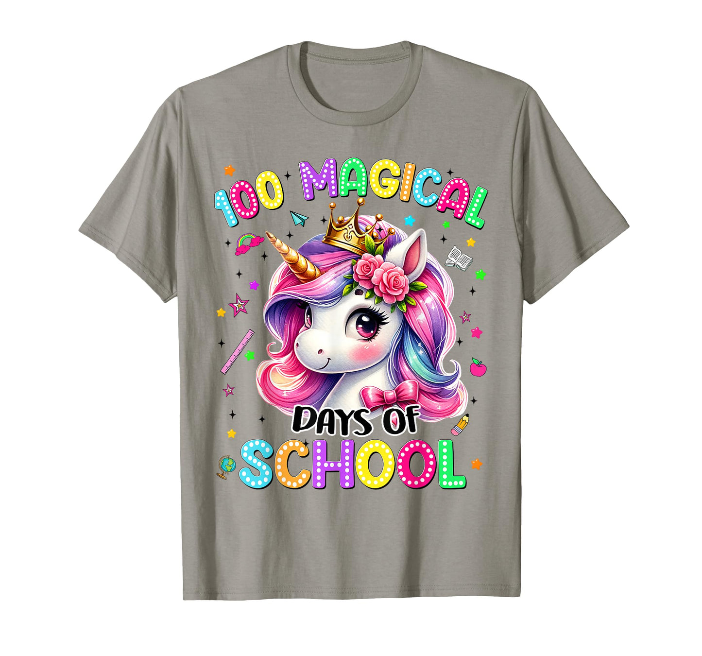 100 Magical Day of School Unicorn 100th Teacher Toddler Girl T-Shirt