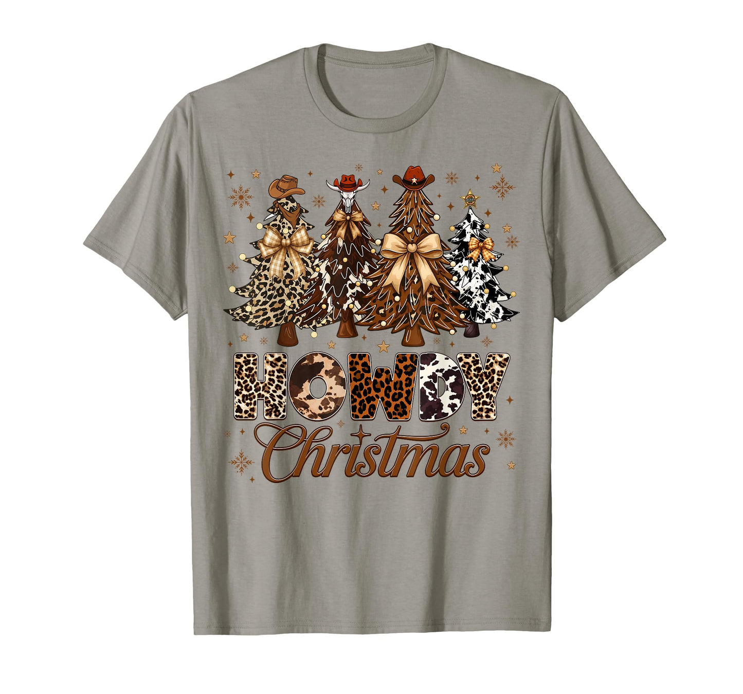 Howdy Western Country Cowboy Christmas Pjs Xmas Girl Women T-Shirt