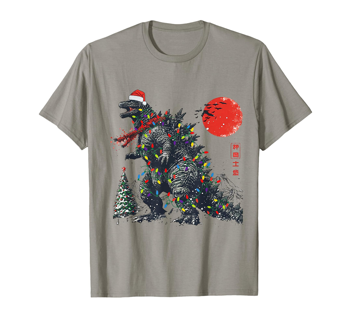 Kaiju Christmas Santazilla Japanese Monster Men Boys T-Shirt