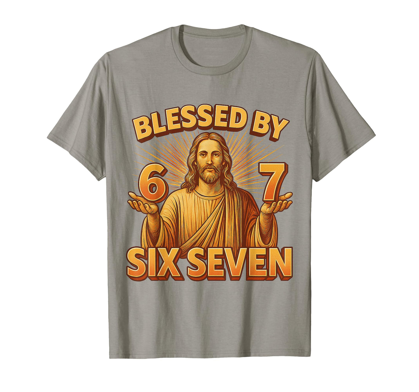 Six Seven Gen Alpha Blessed by 6 7 Jesus 67 Meme Christian T-Shirt