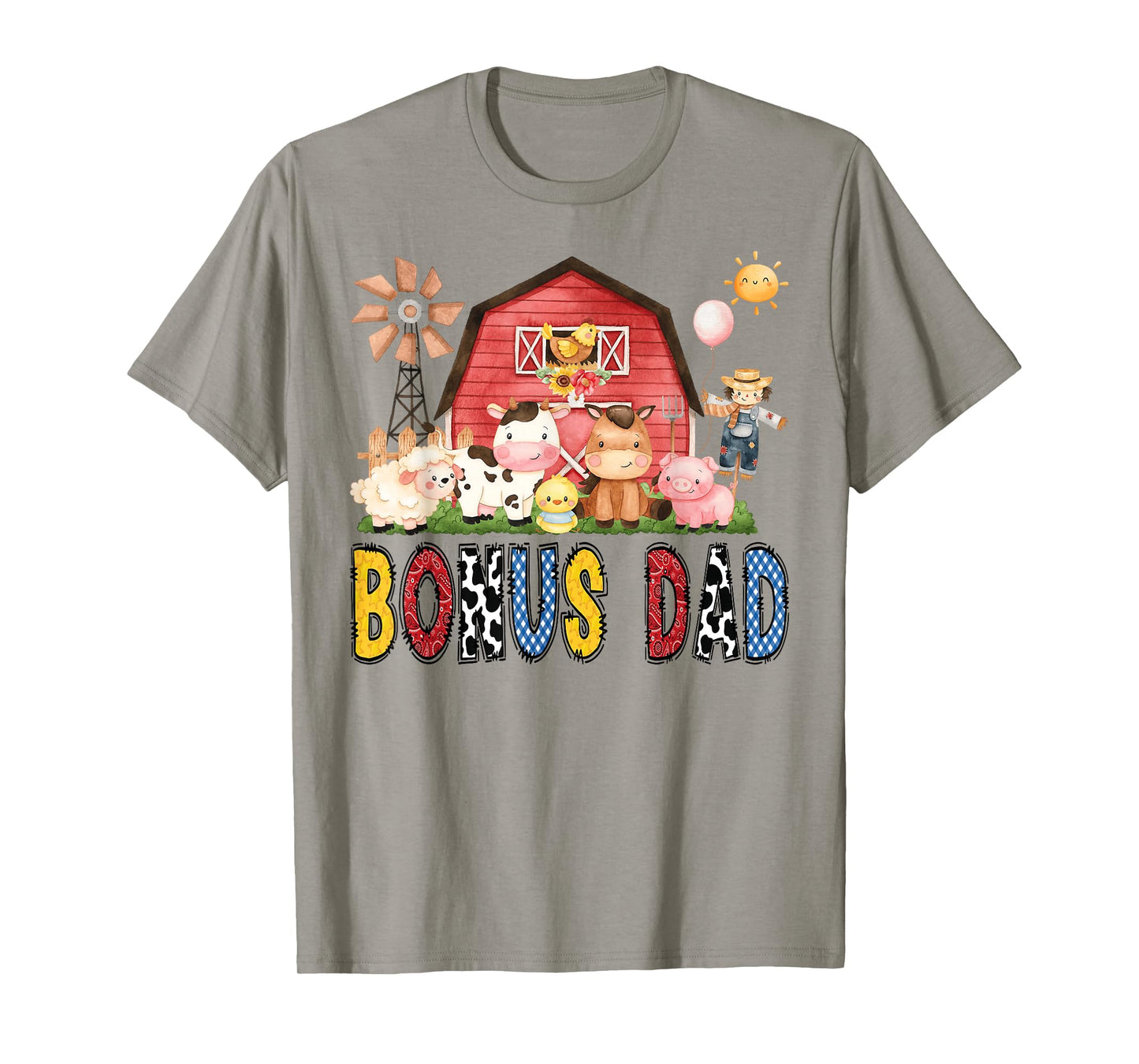Bonus Dad of The Birthday Boy Farm Cow Matching Family T-Shirt
