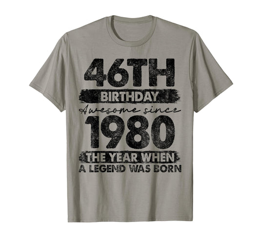 46 Year Old Gifts Vintage 1980 Limited Edition 46th Birthday T-Shirt