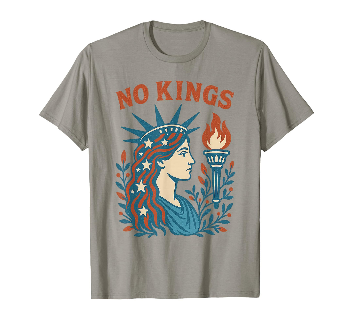 No Kings Retro Patriotic Woman Liberty Political T-Shirt