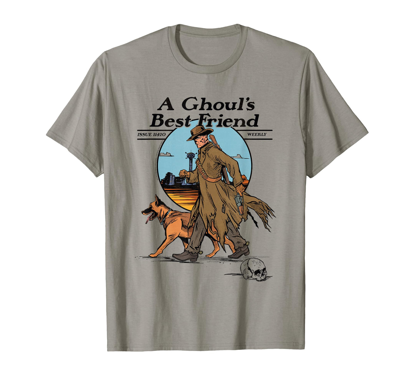 Fallout A Ghoul's Best Friend Illustrated Magazine Cover TV T-Shirt