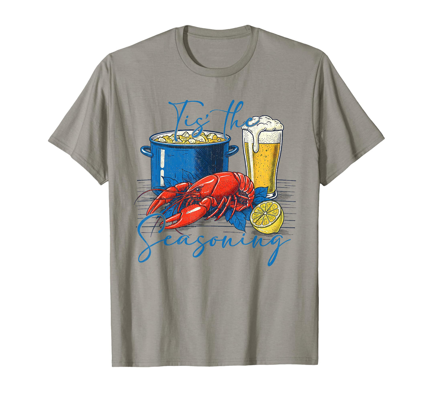 Vintage Tis The Seasoning Crawfish Boil Season Men Women T-Shirt
