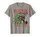 Rocking Around The Christmas Tree Santa Rock and Roll Guitar T-Shirt