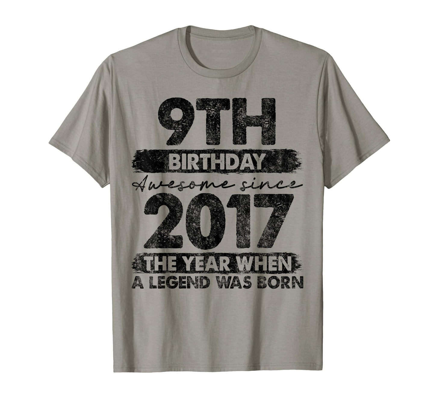 9 Year Old Gifts Vintage 2017 Limited Edition 9th Birthday T-Shirt