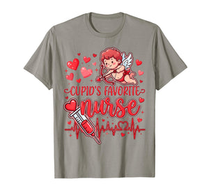 Cute Cupid’s Favorite Nurse Valentine Nursing Hearts Nurses T-Shirt