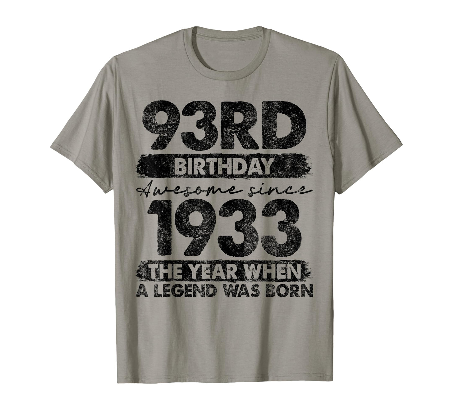 93 Year Old Gifts Vintage 1933 Limited Edition 93rd Birthday T-Shirt