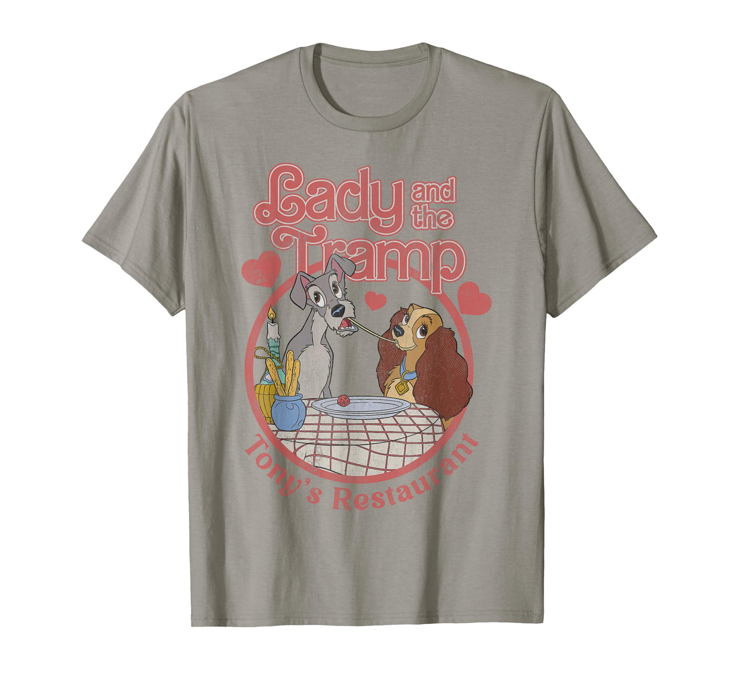 Disney Lady and The Tramp Valentine's Day Tony's Restaurant T-Shirt