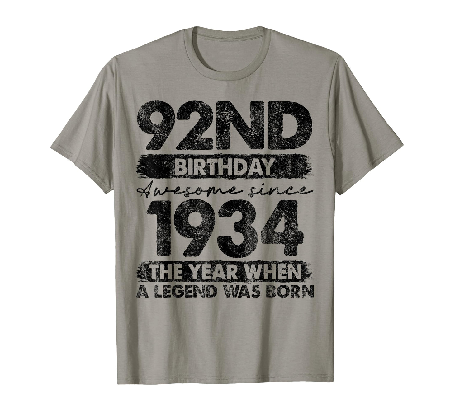 92 Year Old Gifts Vintage 1934 Limited Edition 92nd Birthday T-Shirt