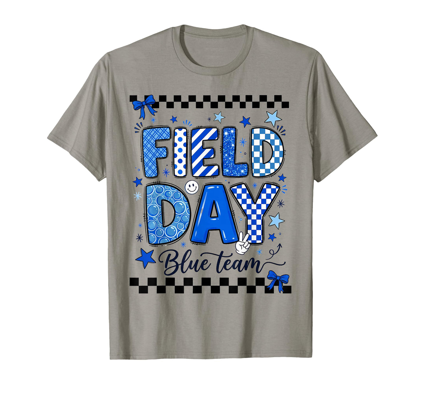 Field Day Blue Team Sporty Spirit School Boys Girls Teachers T-Shirt