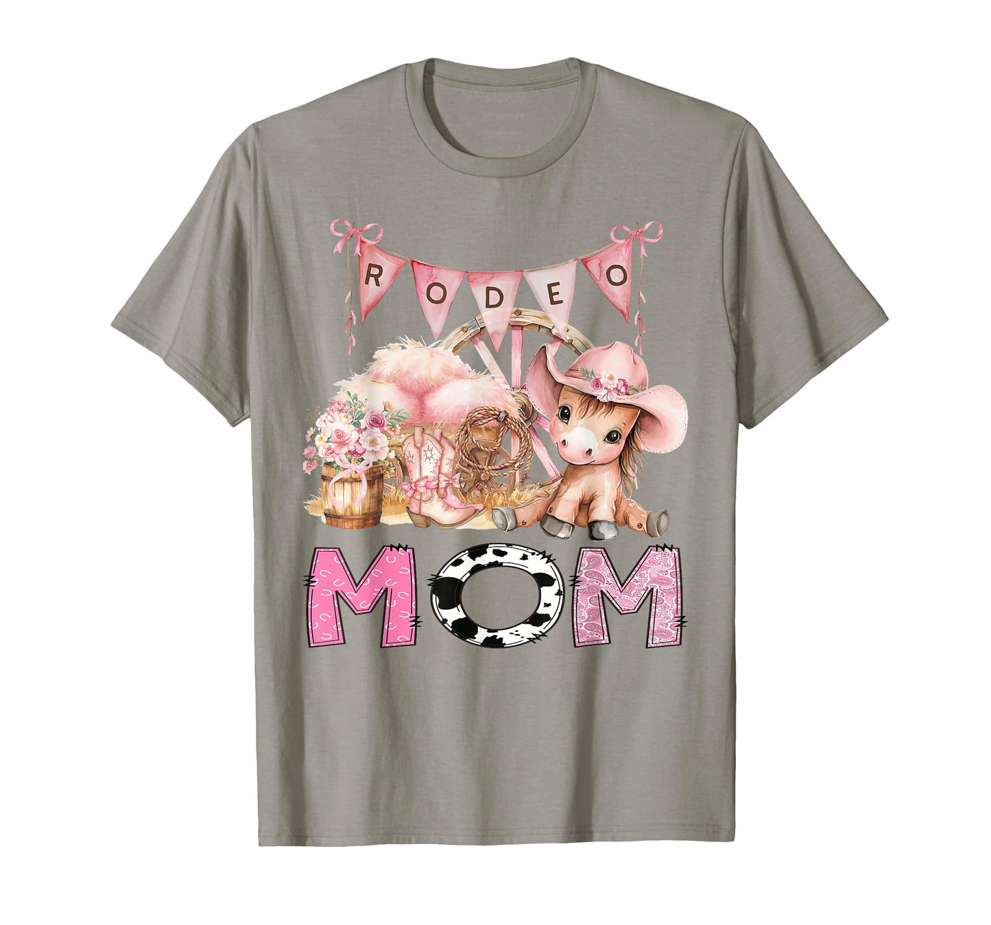Rodeo Mom Pink Cowgirl Coquette 1St Birthday Girl T-Shirt