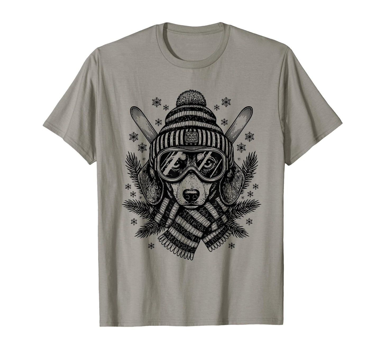 Skiing Dachshund Dog Ski T-Shirt