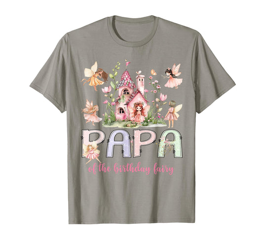 Papa of The Birthday Fairy Magical Girl Matching T-Shirt