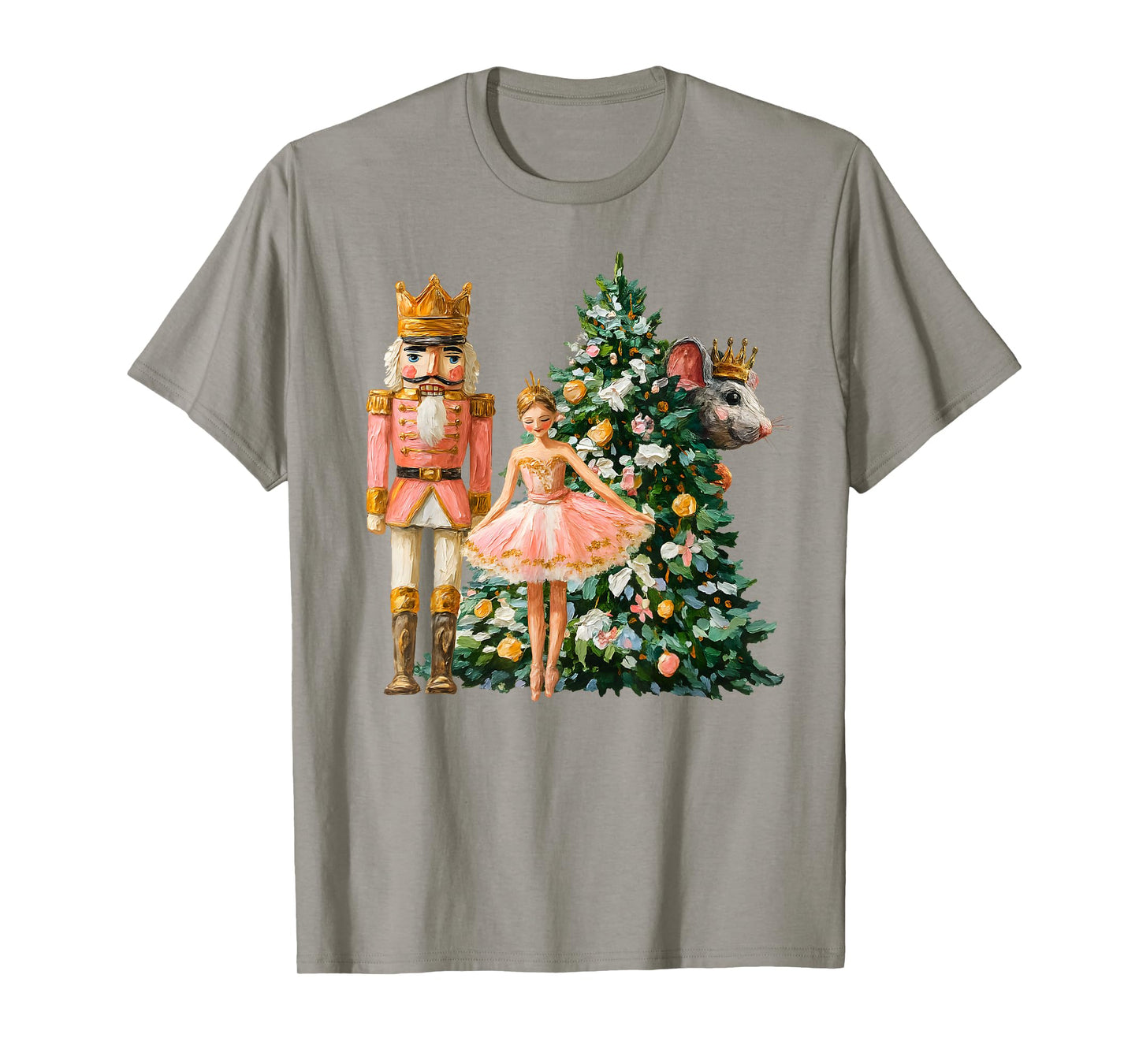 Retro Nutcracker Ballet Pink Christmas Xmas Vibes Women Kids T-Shirt