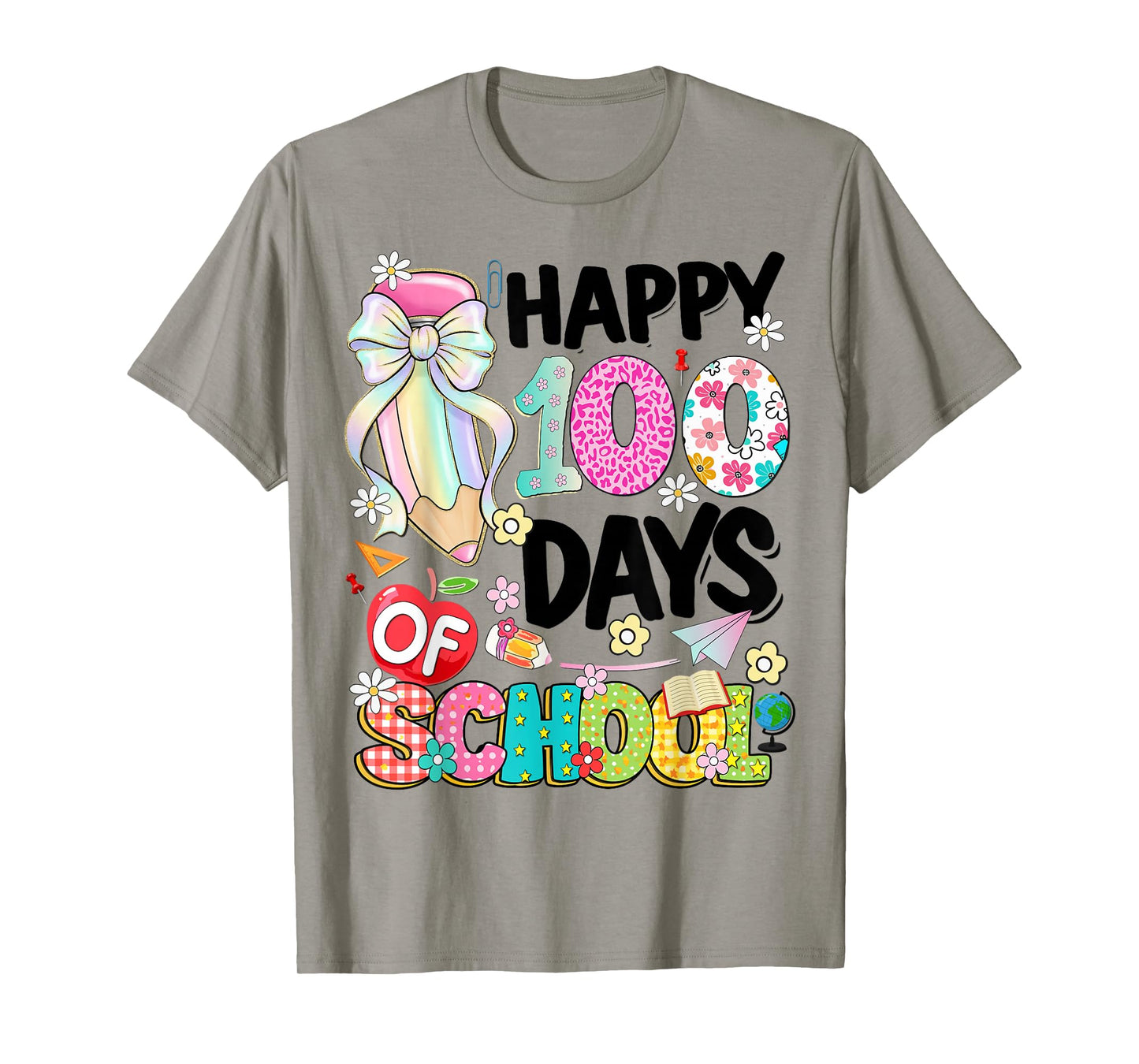 100th Day of School Kids Girls 100 Days Smarter Teachers T-Shirt