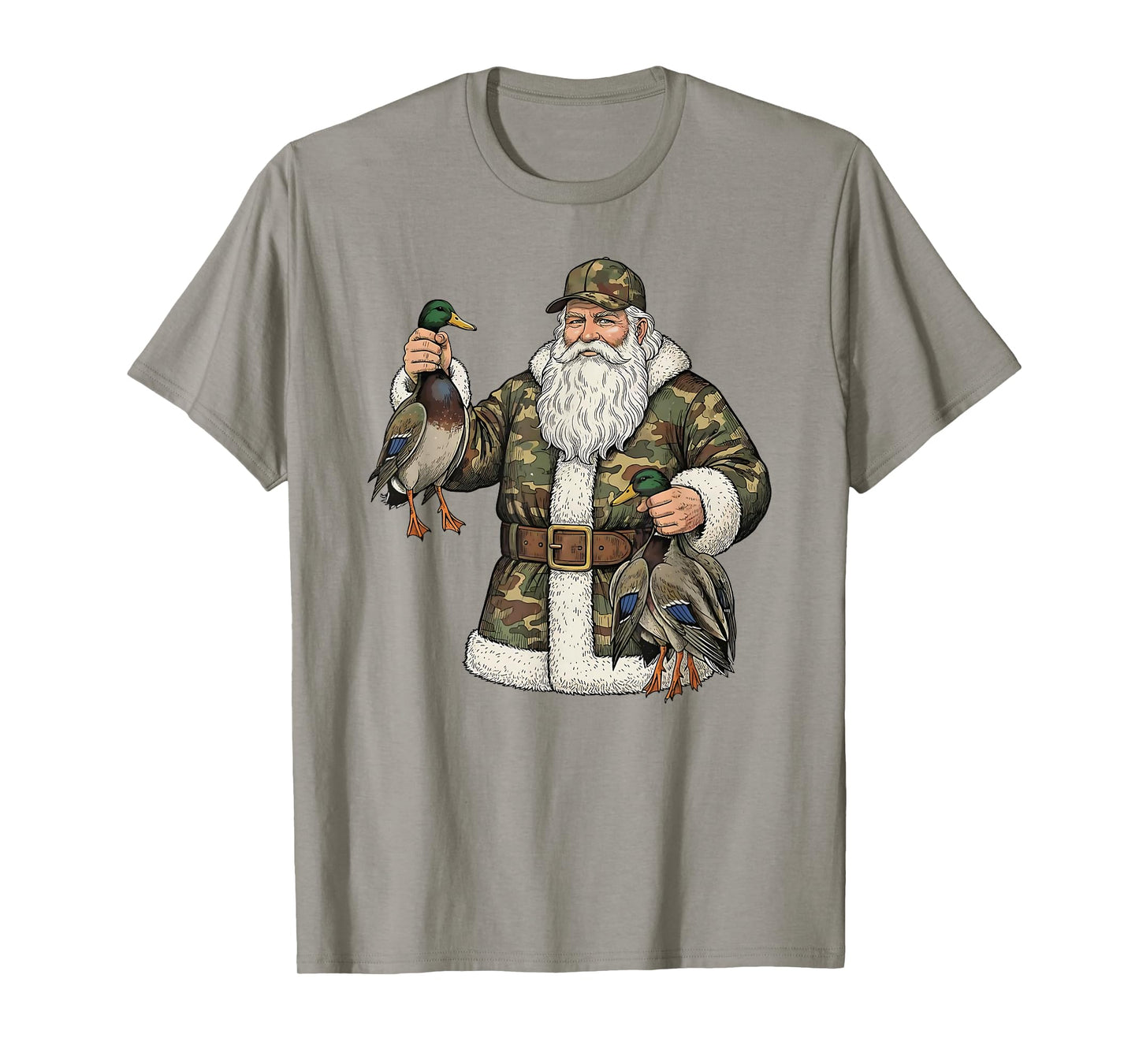 Camo Santa Mallard Duck Hunting Christmas Hunter Gift Boys T-Shirt
