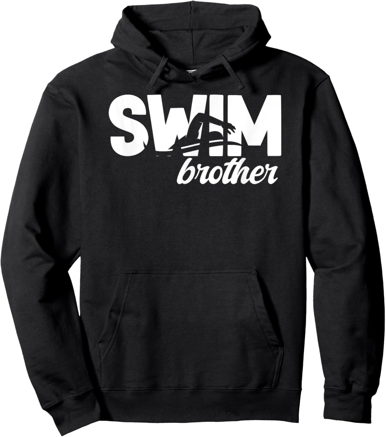 Swim Brother of A Swimmer Brother Swimming Brother Hoodie - Hoodie | Black