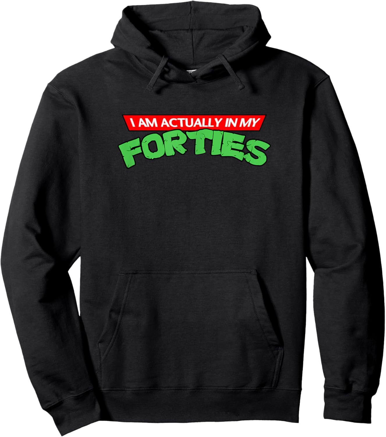 I'm Actually in My Forties 40's Vintage Retro Cartoon Gamer Hoodie - Hoodie | Black