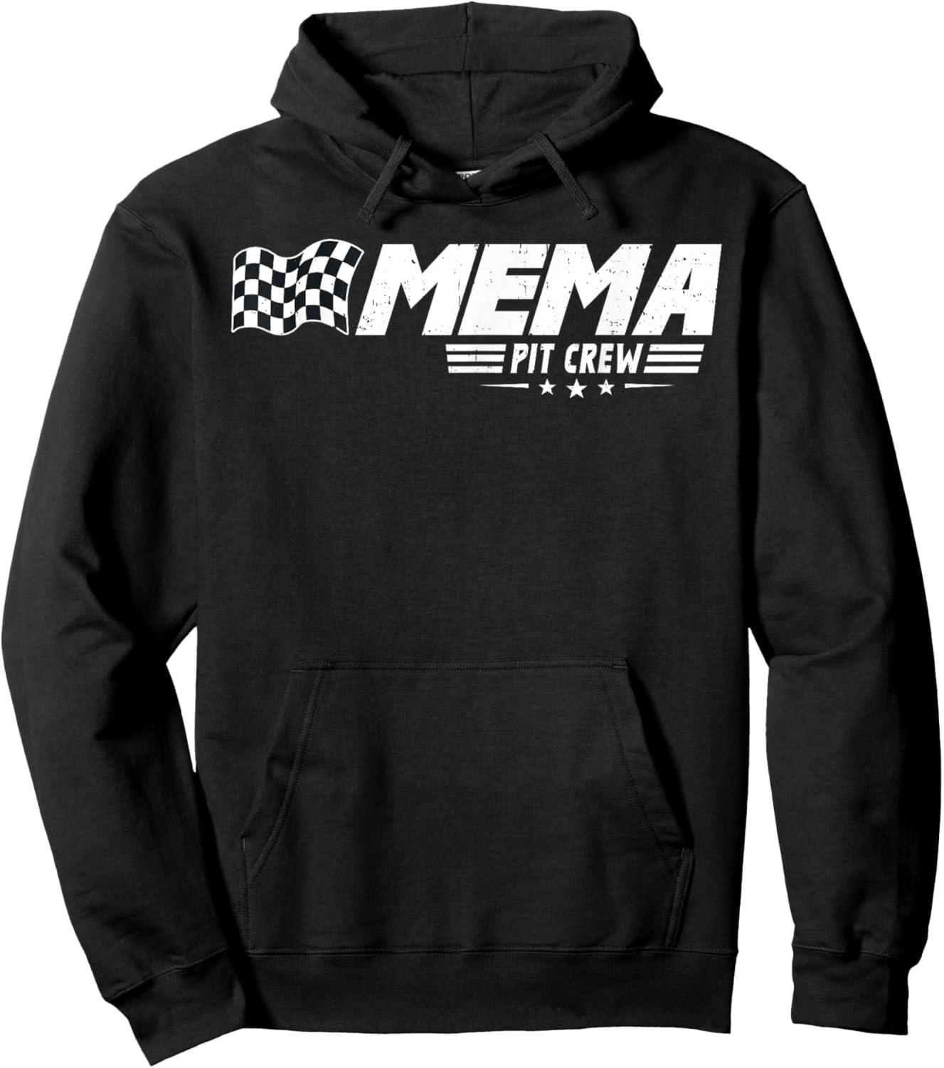 Mema Pit Crew Race Car Birthday Family Racing Hoodie - Hoodie | Black
