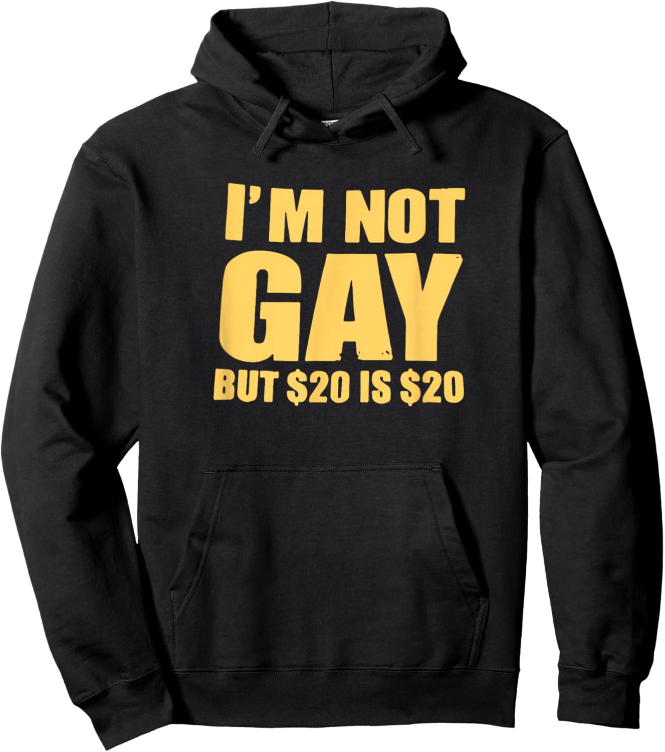 I’m Not Gay But $20 is $20 – Funny Sarcastic Humor Hoodie - Hoodie | Black