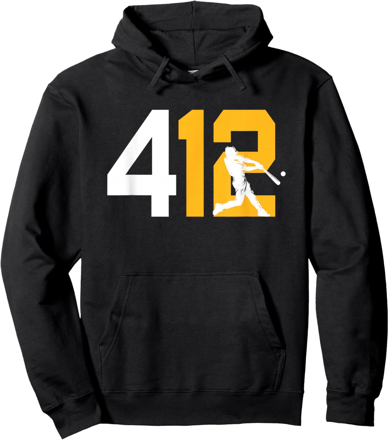 Pirates 412 Funny Vintage 90's Baseball Style Hoodie - Hoodie | Black